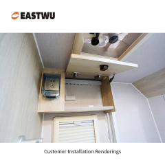 Nickel RV Cupboard Door Hinge Cold-rolled Steel NO Drilling Opening Angle 90°