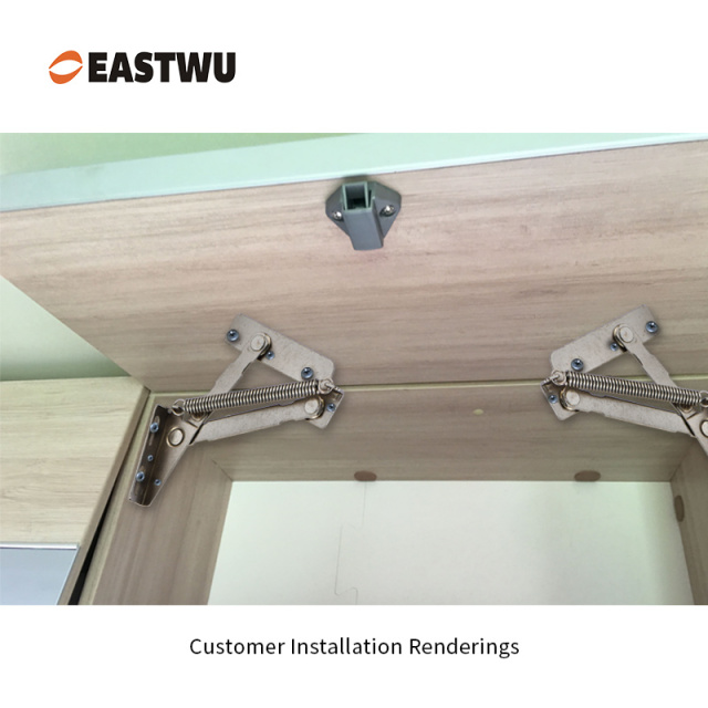 Nickel RV Cupboard Door Hinge Cold-rolled Steel NO Drilling Opening Angle 75°