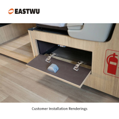 Nickel RV Cupboard Door Hinge Cold-rolled Steel NO Drilling Opening Angle 150°