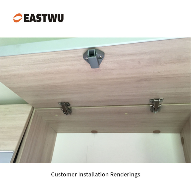 Nickel RV Cupboard Door Hinge Cold-rolled Steel NO Drilling Opening Angle 170°