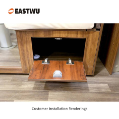 Nickel RV Soft Close Cupboard Door Hinge Cold-rolled Steel NO Drilling Opening Angle 170°