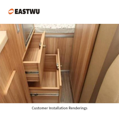 Black Zinc Three Fold Soft Close Ball Bearing Drawer Slide Cold-rolled steel Closed Length 250-600mm （10"-24"）