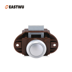 Pearl Chrome RV Caravan Campervan Kitchen Cupboard Cabinet Drawer Hardware Pulls Knobs Handles Catches Keyless Large Push button Latch Lock Cut Out 26mm