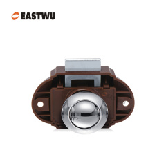 Chrome RV Caravan Campervan Kitchen Cupboard Cabinet Drawer Hardware Pulls Knobs Handles Catches Keyless Large Push button Latch Lock Cut Out 26mm