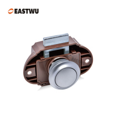 Pearl Chrome RV Caravan Campervan Kitchen Cupboard Cabinet Drawer Hardware Pulls Knobs Handles Catches Keyless Large Push button Latch Lock Cut Out 26mm