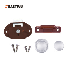 Pearl Nickel RV Caravan Campervan Kitchen Cupboard Cabinet Drawer Hardware Pulls Knobs Handles Catches Keyless Large Push button Latch Lock Cut Out 26mm