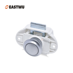 Pearl Chrome RV Caravan Campervan Kitchen Cupboard Cabinet Drawer Hardware Pulls Knobs Handles Catches Keyless Large Push button Latch Lock Cut Out 26mm