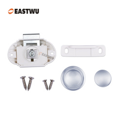 Pearl Chrome RV Caravan Campervan Kitchen Cupboard Cabinet Drawer Hardware Pulls Knobs Handles Catches Keyless Large Push button Latch Lock Cut Out 26mm