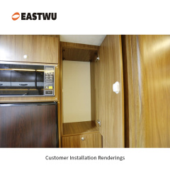 Pearl Chrome RV Caravan Campervan Kitchen Cupboard Cabinet Drawer Hardware Pulls Knobs Handles Catches Keyless Large Push button Latch Lock Cut Out 26mm