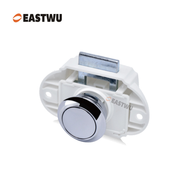 Caravan Campervan RV Push locks Kitchen Cupboard Cabinet Drawer Hardware Pulls Knobs Handles Catches Keyless Large Push button Latch Lock Cut Out 26mm