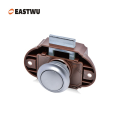 Pearl Chrome RV Caravan Campervan Kitchen Cupboard Cabinet Drawer Hardware Pulls Knobs Handles Catches Keyless Large Push button Latch Lock Cut Out 26mm