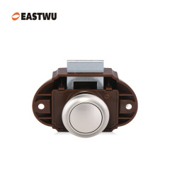 Pearl Nickel RV Caravan Campervan Kitchen Cupboard Cabinet Drawer Hardware Pulls Knobs Handles Catches Keyless Large Push button Latch Lock Cut Out 26mm