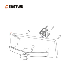 Matt Black Zinc Alloy Push Type Cupboard Door Metal Handle Lock