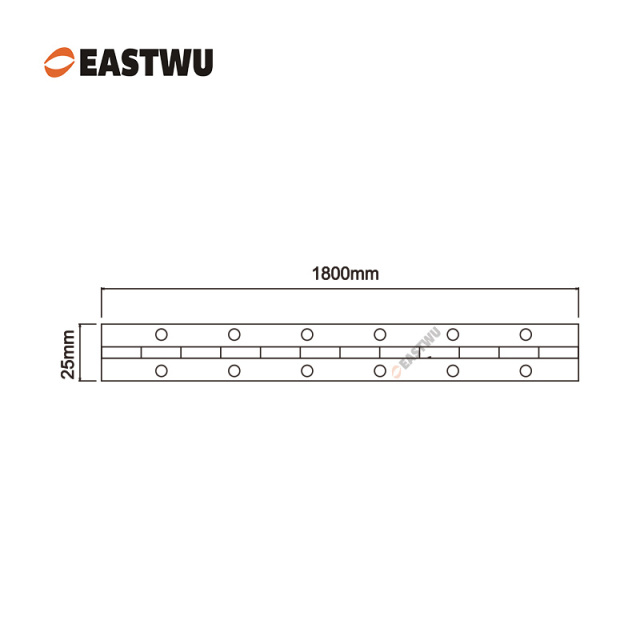 Width 30mm Length 1800mm Nickel Stainless Steel Long Piano Hinge Thickness 1.0mmm