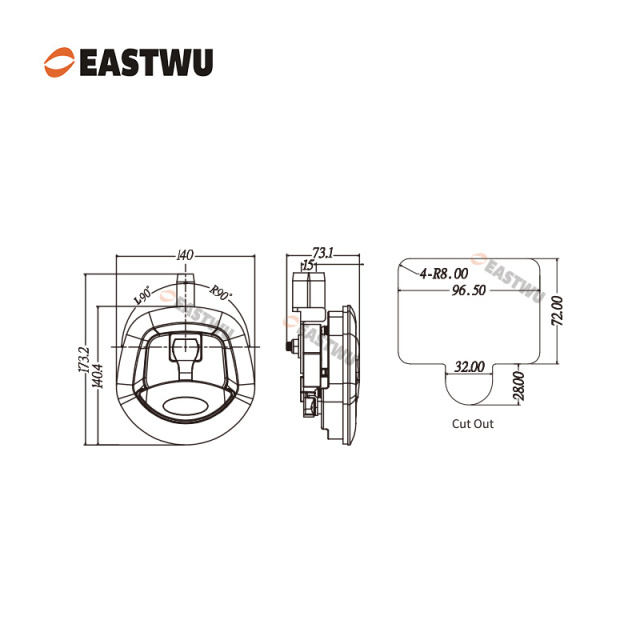 Caravan Motorhome RV Ute Canopy Toolbox Whale Tail Folding T Handles Locks