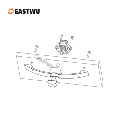 Matt Black Zinc Alloy Push Type Cupboard Door Metal Handle Lock C.C.160mm