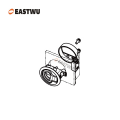 Chrome Zinc Alloy Push to Close Latch Cut Out φ50mm