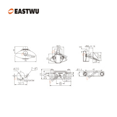 Matt Black Zinc Alloy Pull Type Cupboard Door Metal Handle Lock