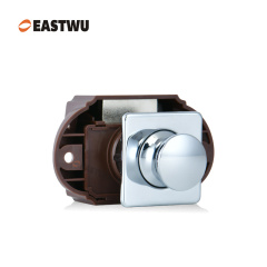 Chrome Caravan RV Motorhome Camper Van Cabinet Cupboard Storage Metal Push Button Handle Knob Latch Lock