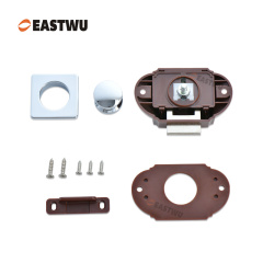 Chrome Caravan RV Motorhome Camper Van Cabinet Cupboard Storage Metal Push Button Handle Knob Latch Lock