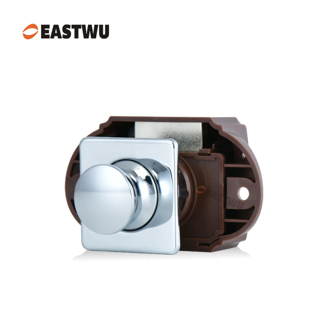 Chrome Caravan RV Motorhome Camper Van Cabinet Cupboard Storage Metal Push Button Handle Knob Latch Lock