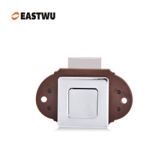 Chrome Caravan RV Motorhome Camper Van Cabinet Cupboard Storage Metal Push Button Handle Knob Latch Lock