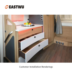 Matt Black Caravan RV Motorhome Camper Van Cabinet Cupboard Storage Metal Push Button Handle Knob Latch Lock