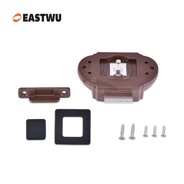 Matt Black RV Cabinet Cupboard Storage Metal Push Button Lock