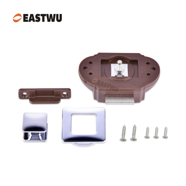 Chrome Caravan RV Motorhome Camper Van Cabinet Cupboard Storage Metal Push Button Handle Knob Latch Lock