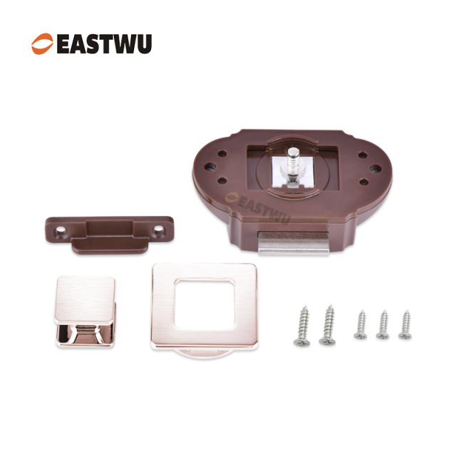 Bushed Nickel RV Cabinet Cupboard Storage Metal Push Button Lock