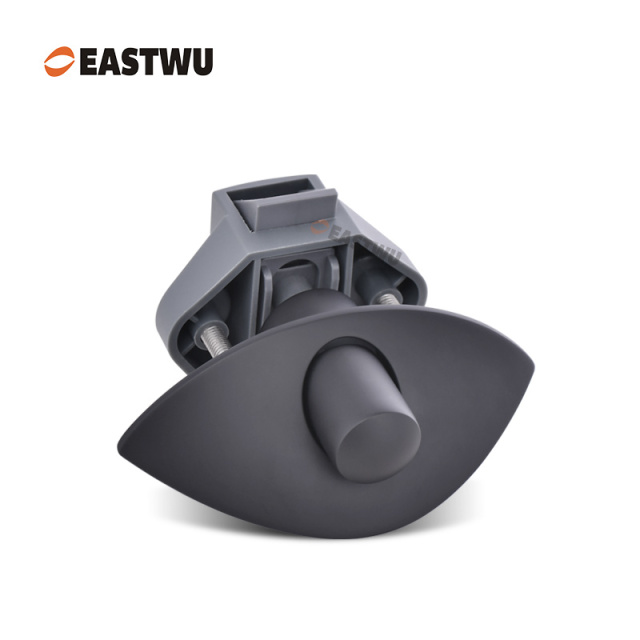 Matt Black Zinc Alloy Pull Type Cupboard Door Metal Handle Lock