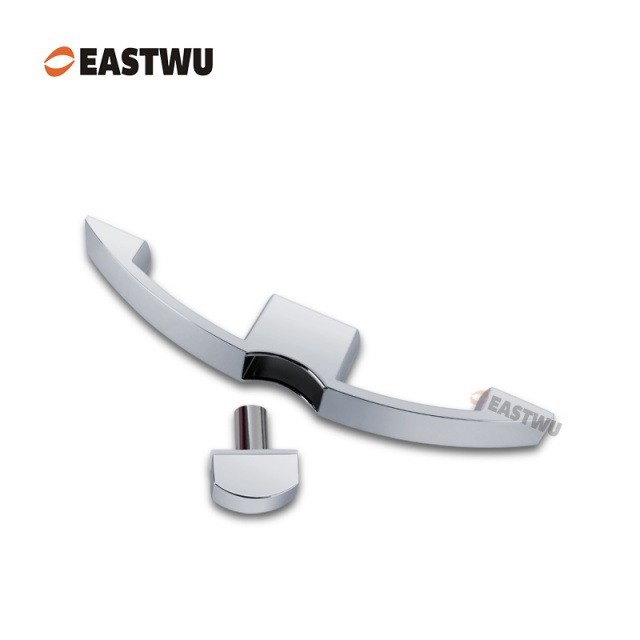 Chrome Zinc Alloy Push Type Cupboard Door Metal Handle Lock C.C.128mm