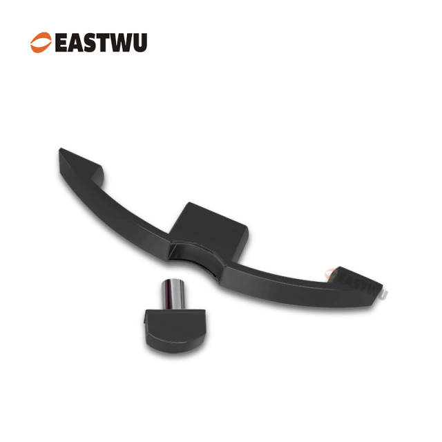 Matt Black Zinc Alloy Push Type Cupboard Door Metal Handle Lock C.C.128mm