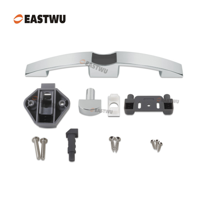 Chrome Zinc Alloy Push Type Cupboard Door Metal Handle Lock C.C.160mm