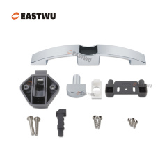 Chrome Zinc Alloy Push Type Cupboard Door Metal Handle Lock C.C.128mm