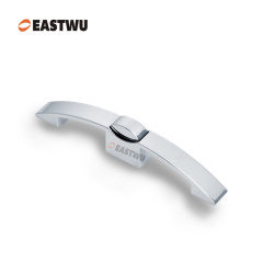 Chrome Zinc Alloy Push Type Cupboard Door Metal Handle Lock C.C.128mm