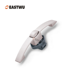 Brushed Nickel Zinc Alloy Push Type Cupboard Door Metal Handle Lock C.C.128mm