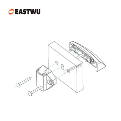 Chrome Zinc Alloy Pull Type Cupboard Door Metal Handle Lock