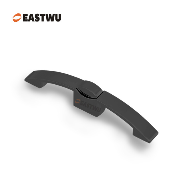 Matt Black Zinc Alloy Push Type Cupboard Door Metal Handle Lock C.C.128mm