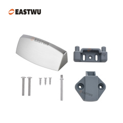 Brushed Nickel Zinc Alloy Pull Type Cupboard Door Metal Handle Lock