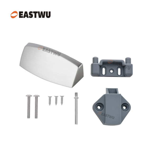 Brushed Nickel Zinc Alloy Pull Type Cupboard Door Metal Handle Lock