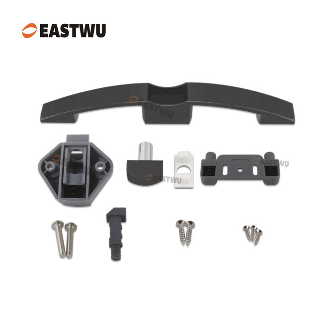 Matt Black Zinc Alloy Push Type Cupboard Door Metal Handle Lock C.C.160mm