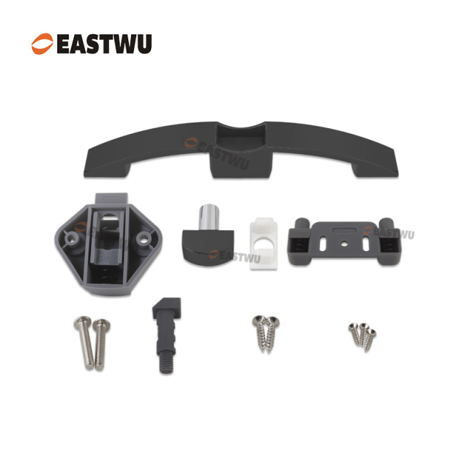 Matt Black Zinc Alloy Push Type Cupboard Door Metal Handle Lock C.C.128mm