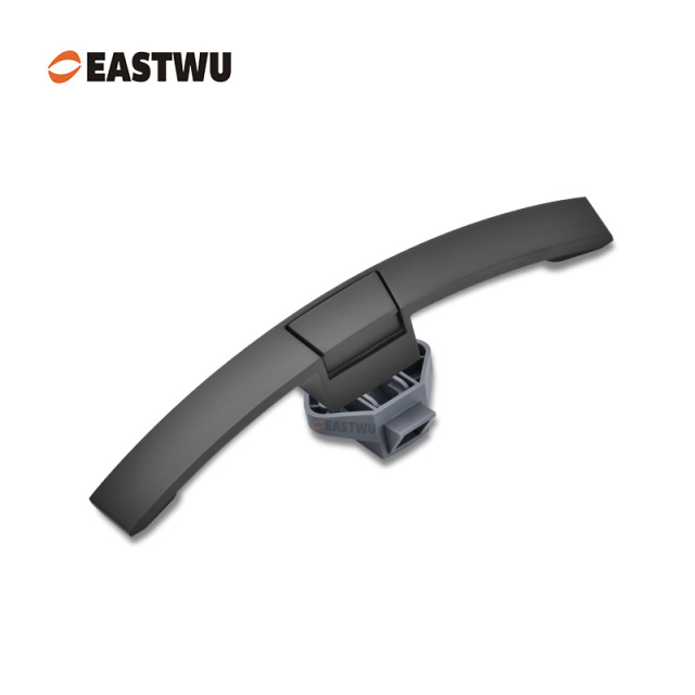 Matt Black Zinc Alloy Push Type Cupboard Door Metal Handle Lock