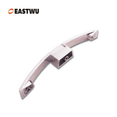 Brushed Nickel Zinc Alloy Push Type Cupboard Door Metal Handle Lock