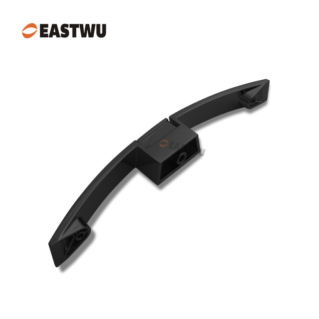 Matt Black Zinc Alloy Push Type Cupboard Door Metal Handle Lock