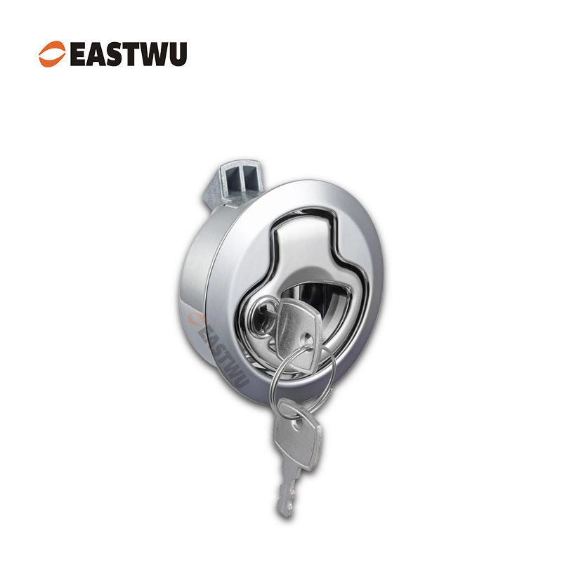 Chrome Zinc Alloy Toilet Door Lock Cut Out φ50mm