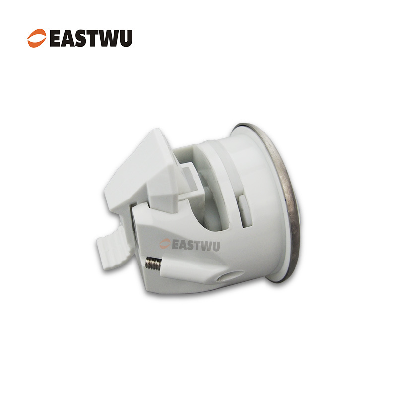 Silver ABS&Aluminium Alloy Toilet Door Lock Cut Out φ43mm