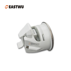 Silver ABS&Aluminium Alloy Toilet Door Lock Cut Out φ43mm