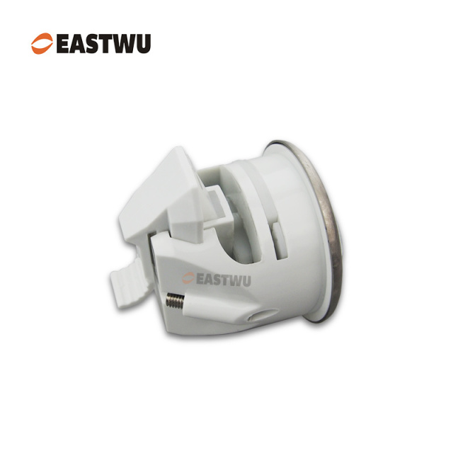 Silver ABS&Aluminium Alloy Toilet Door Lock Cut Out φ43mm